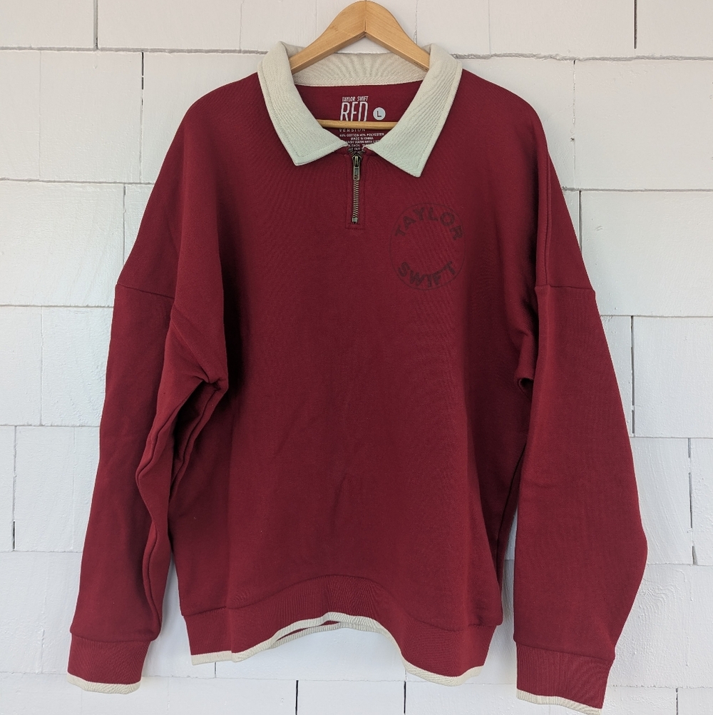 New! Taylor Swift Red All Too Well Sweatshirt Size Large - Picture 1 of 7